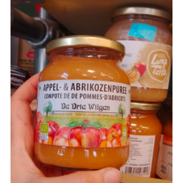 Compote pommes abricot - 360g - Drie Wilgen - bio