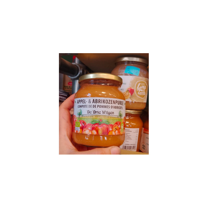 Compote pommes abricot - 360g - Drie Wilgen - bio