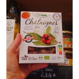 Châtaignes cuites pelées - 200g - bio - Inofruit