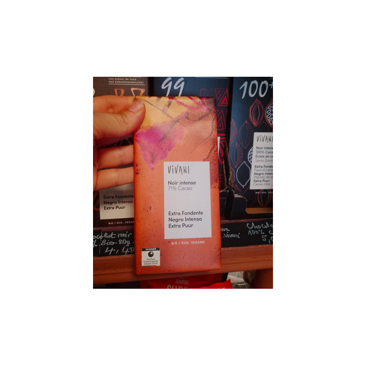 Chocolat noir intense 71% - VIVANI – 80g