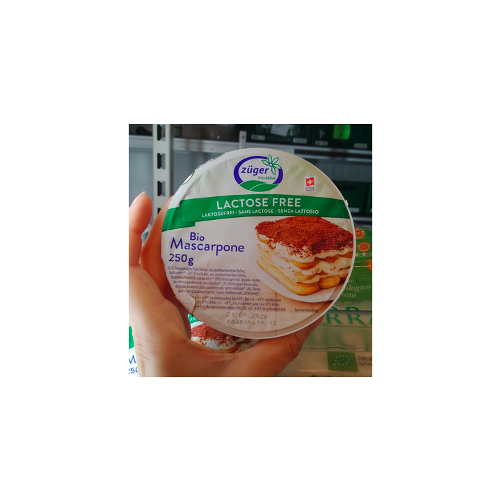 Fromage Mascarpone SANS LACTOSE - 250g - ZUGER