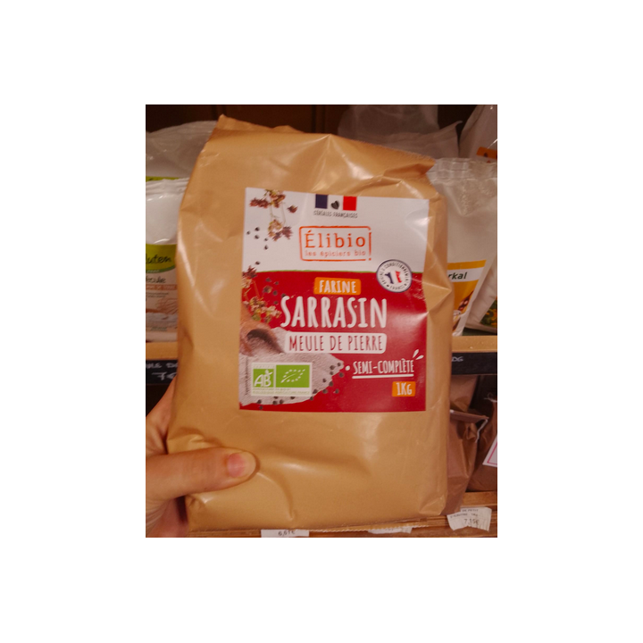 Farine de sarrasin semli complète – 1kg – Elibio