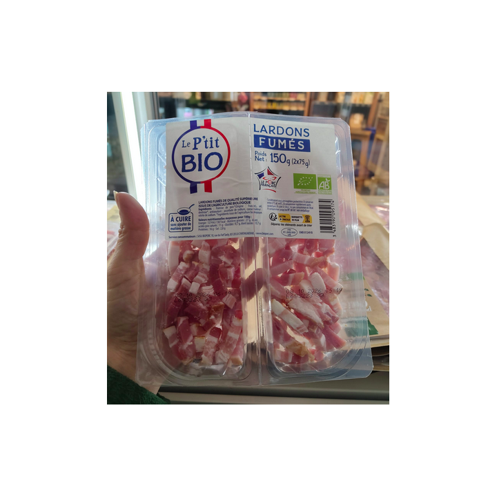 Lardons fumés - 150g - le P'tit Bio