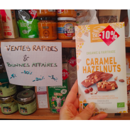 LIQUIDATIONS Chocolat caramel & hazelnuts - 90g - BELVAS