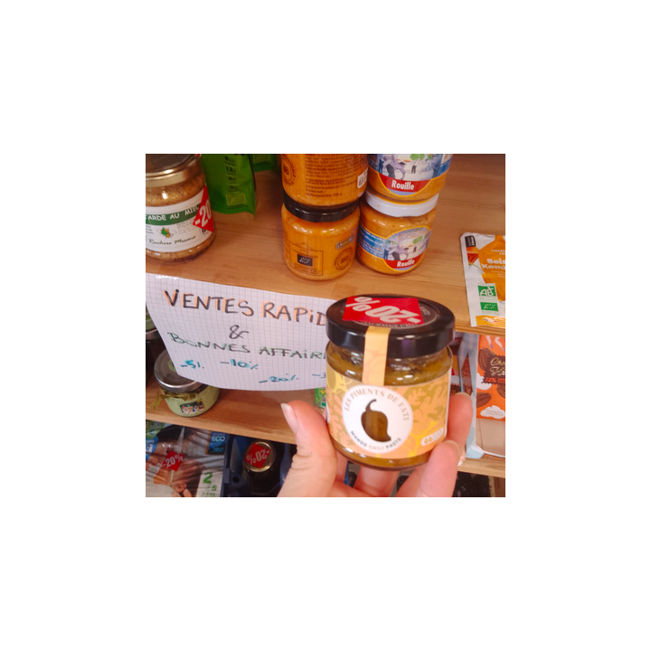 LIQUIDATIONS Pâte de piment jaune à la mangue BIO - 80g - Fati