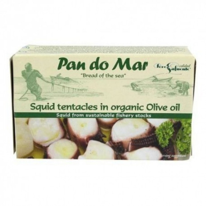 Tentacules de calamar à l'huile d'olive bio – 120g – Pain de Mer