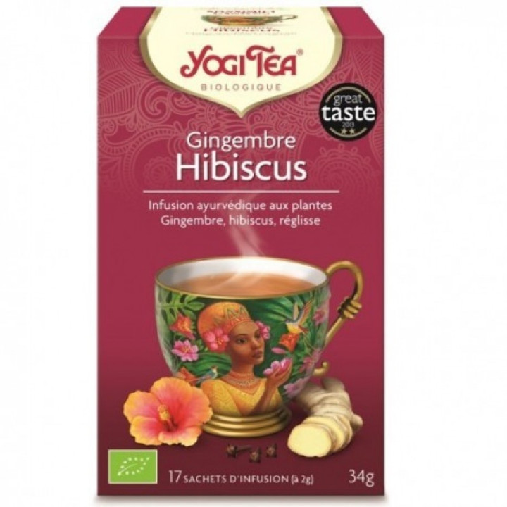 Infusion Yogi Tea - Energie positive Hibiscus – 17sachets