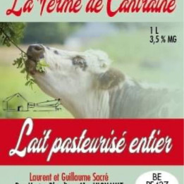 Lait entier pasteurisé en bouteille - 1 litre