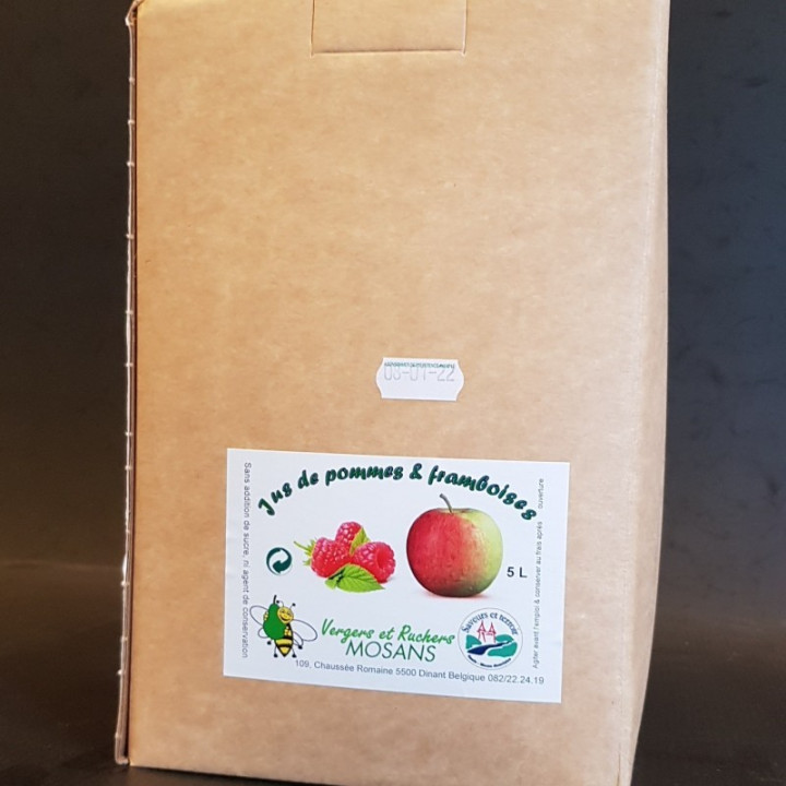 Jus de pommes et FRAMBOISES - CUBI 5L