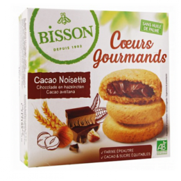 Biscuits COEUR GOURMANDS cacao noisette - 180g - Bisson