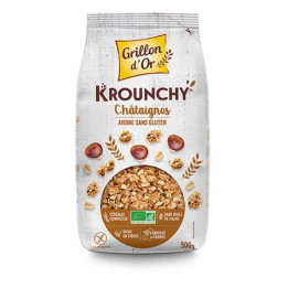 Muesli Krounchy châtaignes sans gluten - 500g - BIO - Grillon d'or