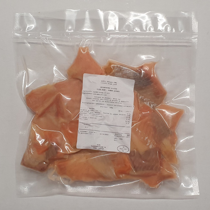 ❄️ Saumon Sauvage Sockeye Fumé Micro filets sans peau - 500gr CONGELE