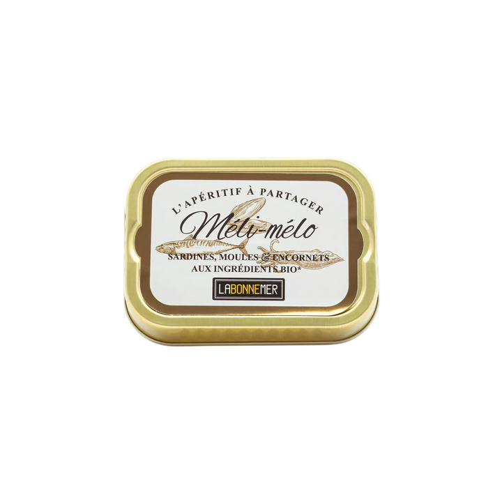 Mix sardines, moules, encornets - 100g