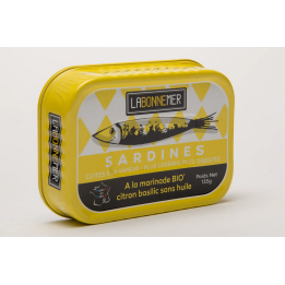 Sardines à la marinade citron basilic sans huile - 135g