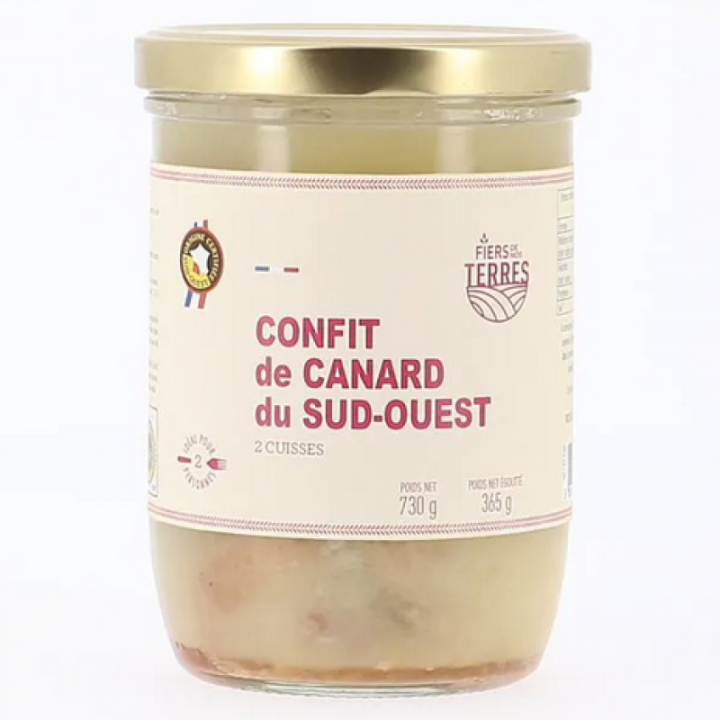 Confit de Canard du Sud-Ouest 2 cuisses - 730g