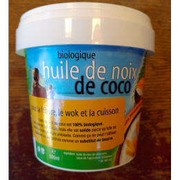 Huile de coco pour friture wok et cuisson – 500g