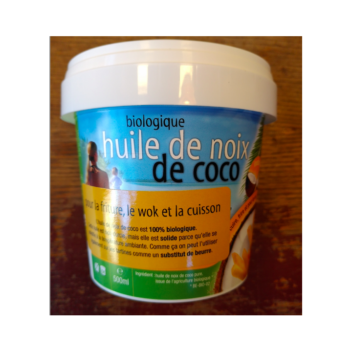 Huile de coco pour friture wok et cuisson – 500g