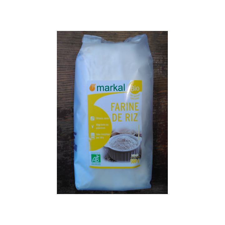 Farine de riz blanche bio – 500g – Markal