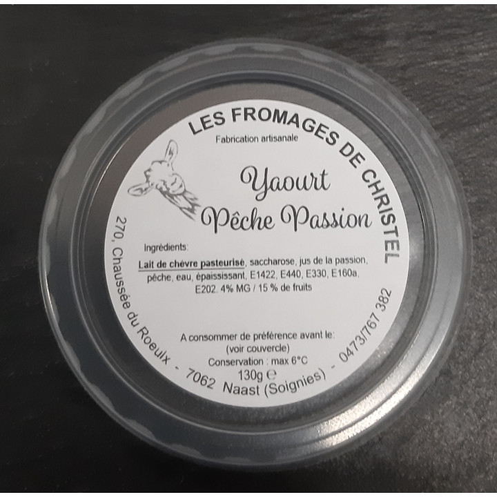 Yaourt pêche-passion (130 gr)