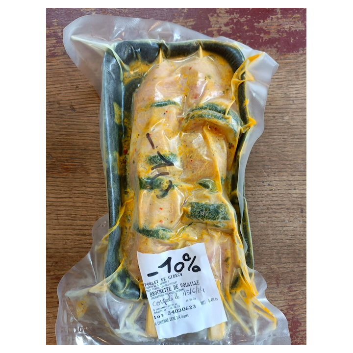 LIQUIDATION congel - brochettes volaille - 450g - Gibecq