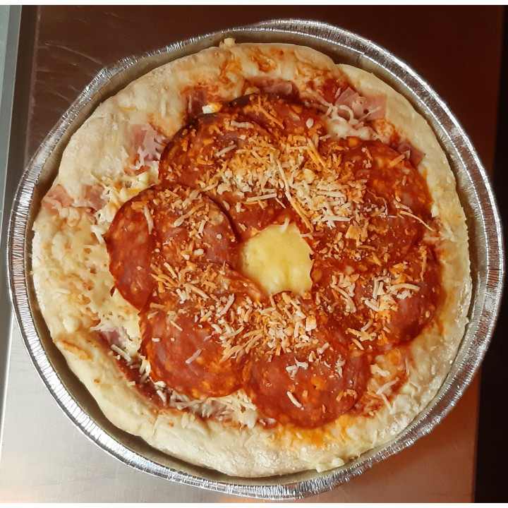 Pizza chorizo et chèvre (400 gr)