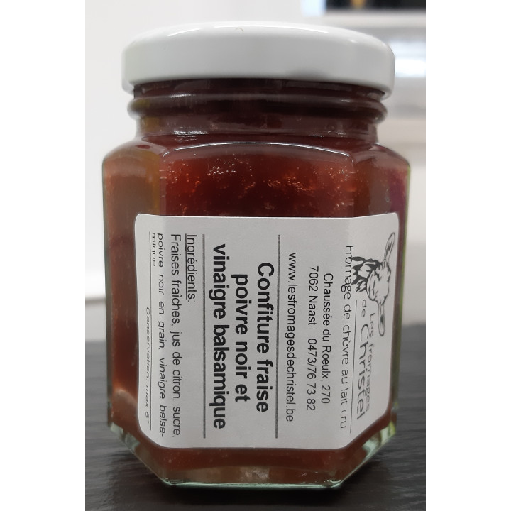 Confiture fraise, poivre noir et balsamique