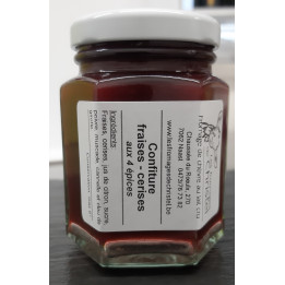 Confiture fraise et cerise aux 4 épices