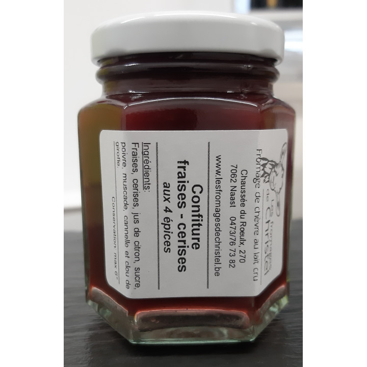 Confiture fraise et cerise aux 4 épices