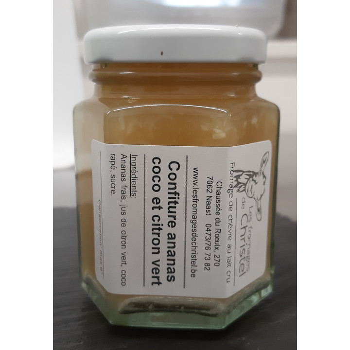 Confiture ananas-coco et citron vert (120 gr)