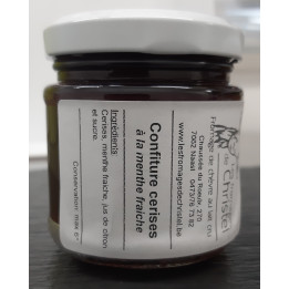 Confiture cerise et menthe fraiche (120 gr)