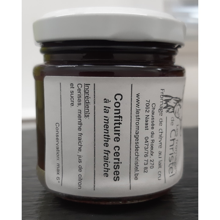 Confiture cerise et menthe fraiche (120 gr)