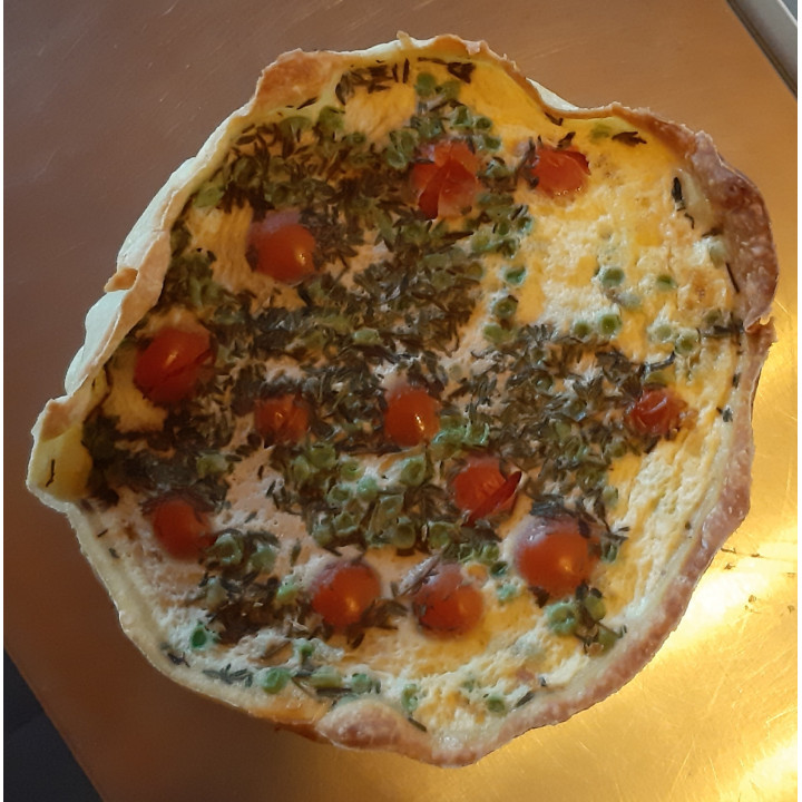 Quiche petits pois et tomates cerise (500gr)