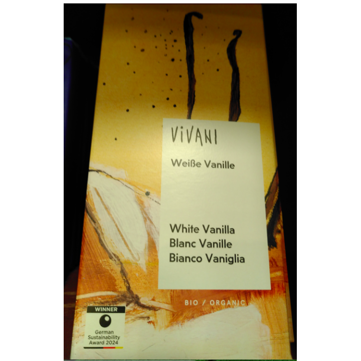 Chocolat blanc vanille - VIVANI – 80g