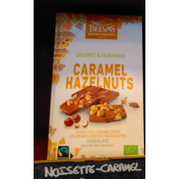 Chocolat caramel & hazelnuts - 90g - BELVAS