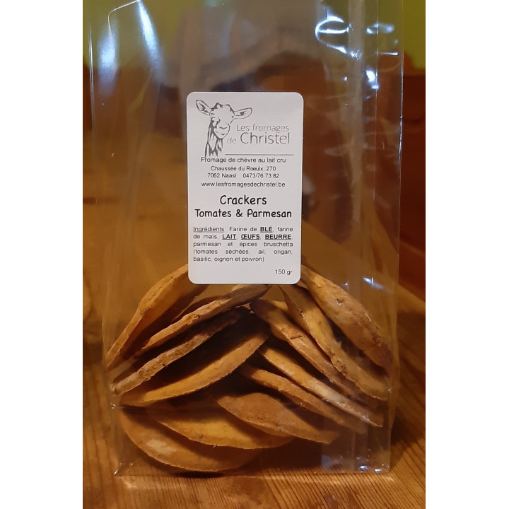 Biscuits Crackers tomate et parmesan (150 gr)