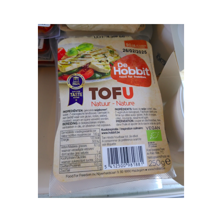 Tofu Nature - 250g - bio - The Hobbit