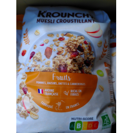 Muesli Krounchy fruits - 1kg - BIO - Grillon d'or