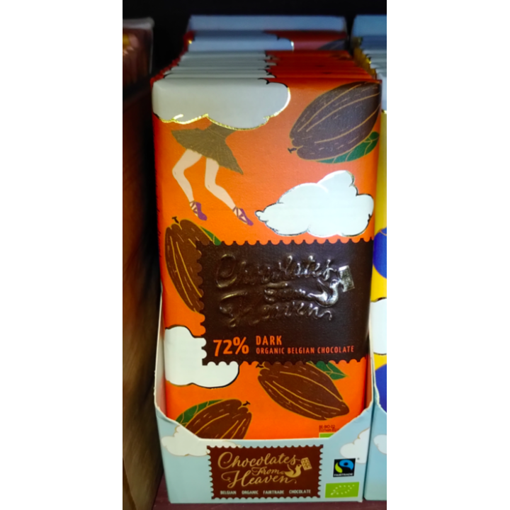 Chocolate from heaven - noir 72% BIO - 100g