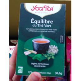 Infusion Yogi Tea - Equilibre du thé vert – 17sachets