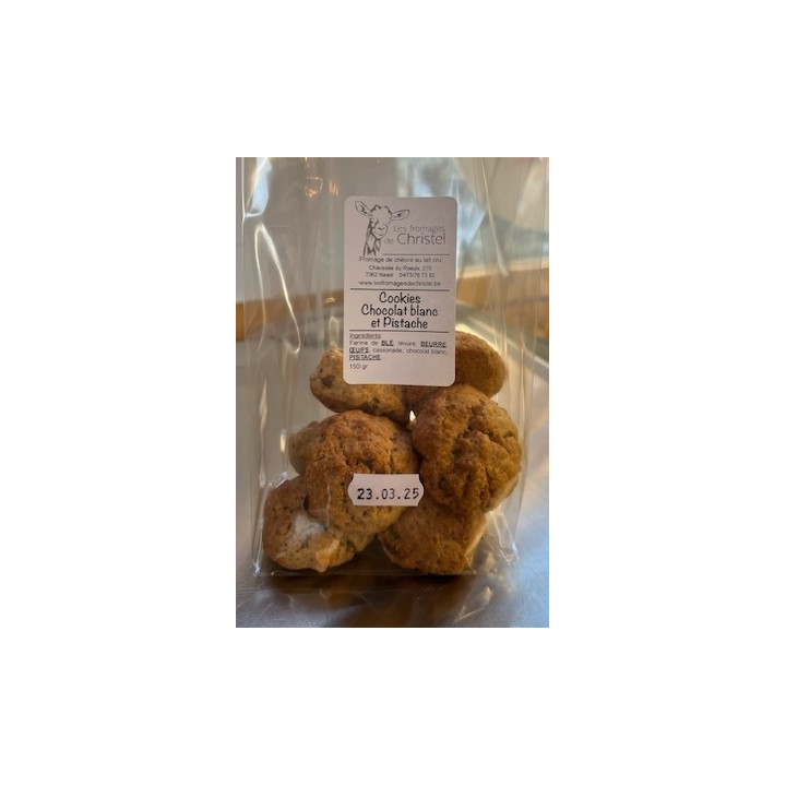 Cookies chocolat blanc et pistache (150 gr)