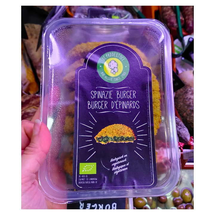 Burger végé EPINARD - BOITE 10 pc - bio - Paddestoel