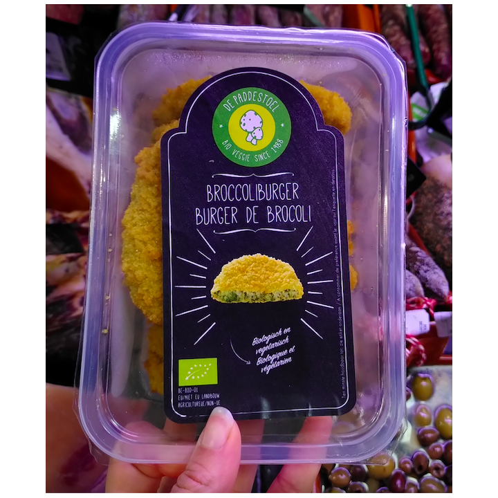 Burger végé BROCOLI - BOITE 10 pc - bio - Paddestoel