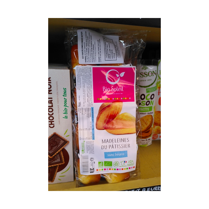 Biscuits Madeleines patissier sans beurre - 180g - Bio Soleil