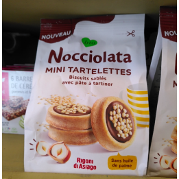 Biscuits mini TARTELETTES sablées NOCCIOLATA - bio - 250g