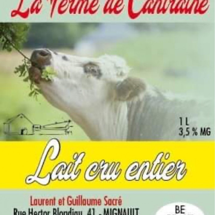 Lait cru entier - 1L