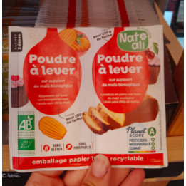 Poudre à lever bio – 2 sachets de 7g – Natali