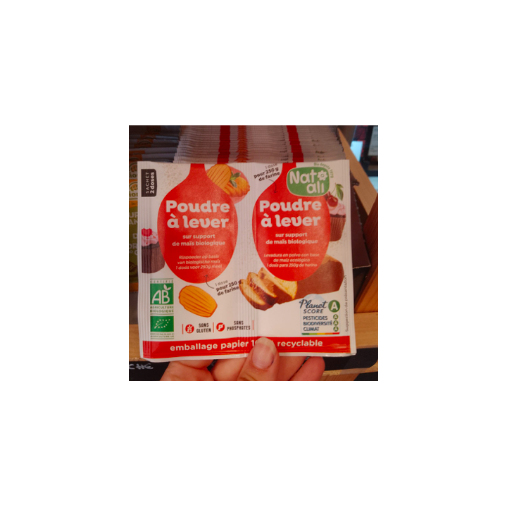 Poudre à lever bio – 2 sachets de 7g – Natali