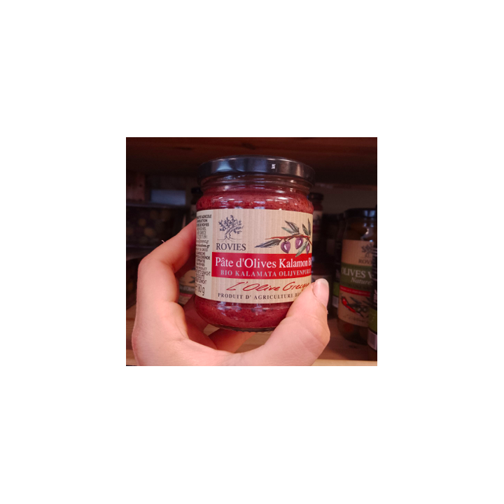 Tapenade olives kalamon bio – 180g – Rovies