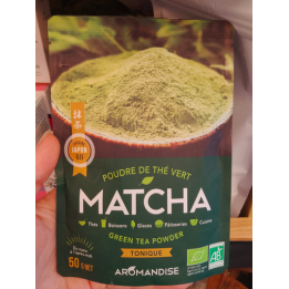 Boisson Matcha poudre thé vert bio – Aromandise - 50g