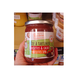Pâte à tartiner noisette cacao - 400g - Elibio